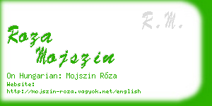 roza mojszin business card