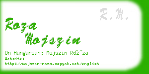 roza mojszin business card